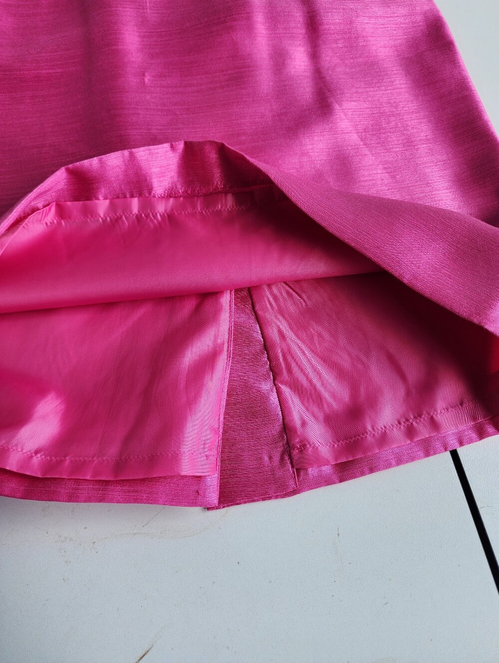 Le Suit Suit Skirt Womens Pink Pencil Satin Shiny Lined Sz Petite 8P** - Picture 6 of 10